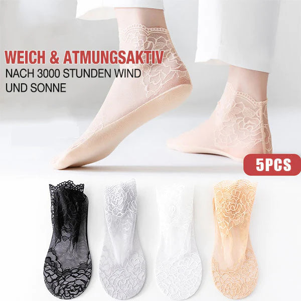 Modische Damen-Spitzensocken (5 Paar)-10