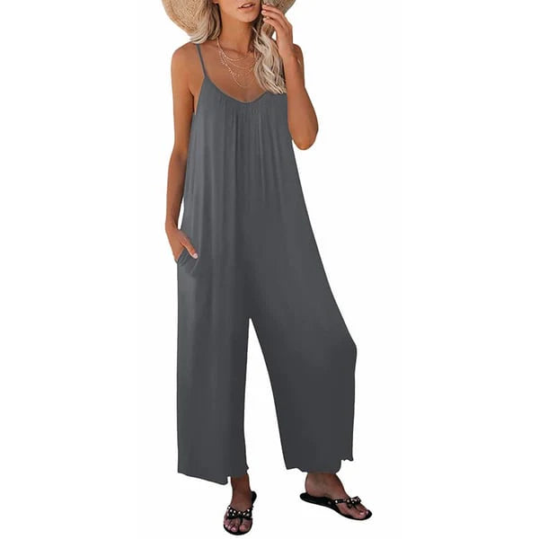 Fließender Jumpsuit mit Taschen. Letzter Tag des Ausverkaufs, 50% Rabatt-6