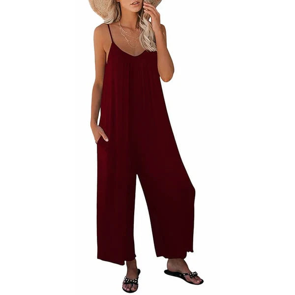 Fließender Jumpsuit mit Taschen. Letzter Tag des Ausverkaufs, 50% Rabatt-8