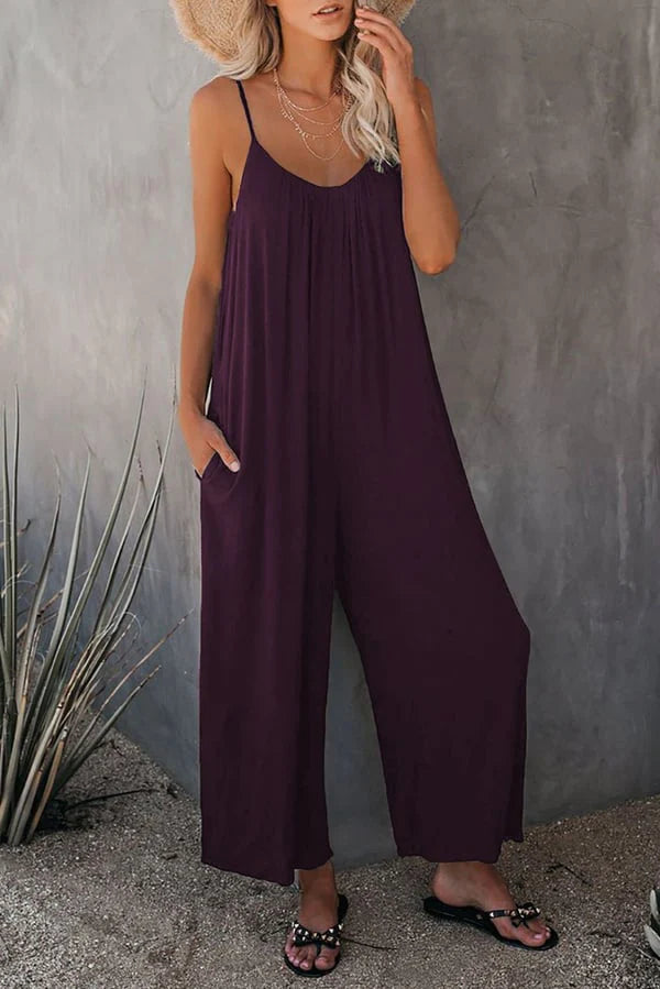 Fließender Jumpsuit mit Taschen. Letzter Tag des Ausverkaufs, 50% Rabatt-10